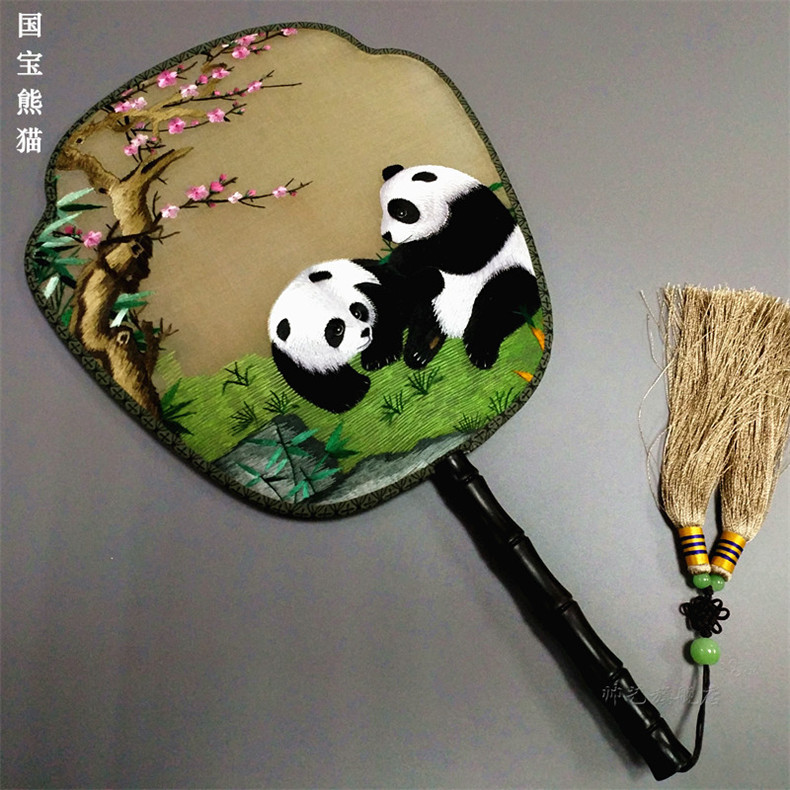 家佳樂文學蘇繡雙面繡傳統(tǒng)團扇欣賞