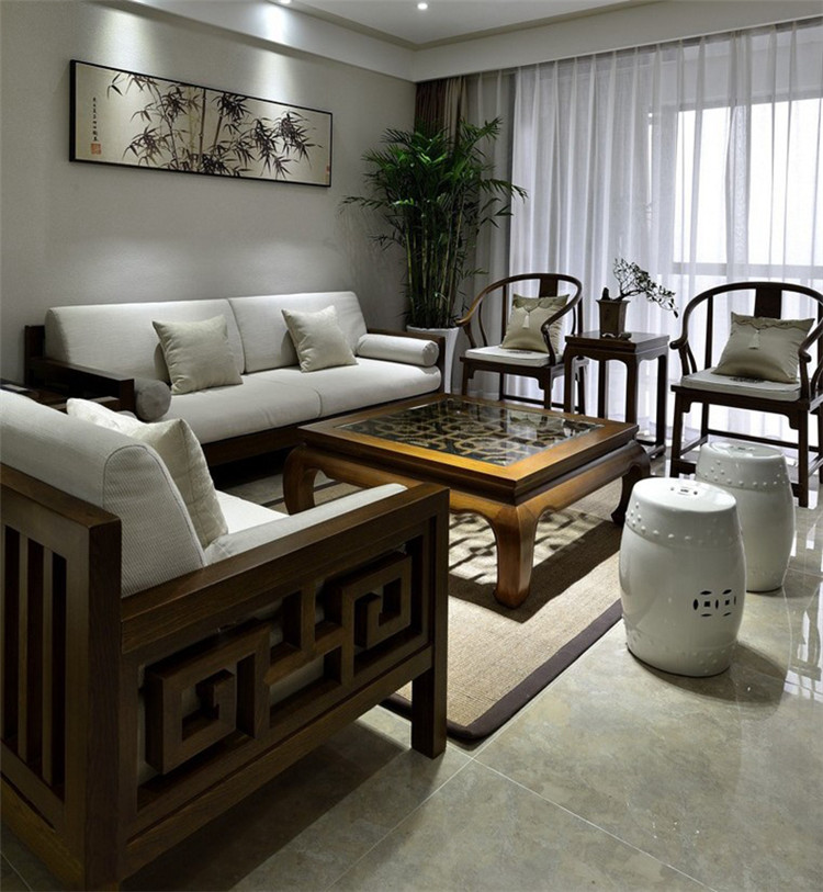 禪意實(shí)木高端家具新中式沙發(fā)