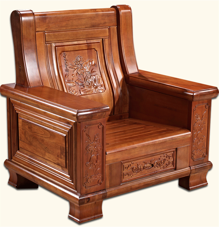 現(xiàn)代中式客廳實木沙發(fā)組合香樟木沙發(fā)