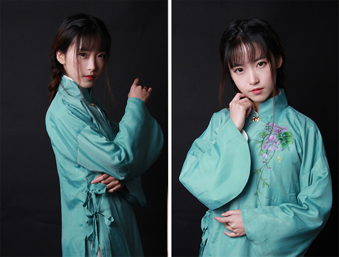 傳統(tǒng)復(fù)古立領(lǐng)長(zhǎng)袖繡花上衣外套