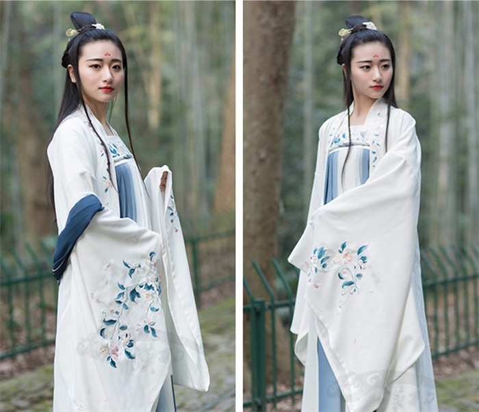 家佳樂(lè)文學(xué)傳統(tǒng)漢服女裝大袖衫繡花上衣