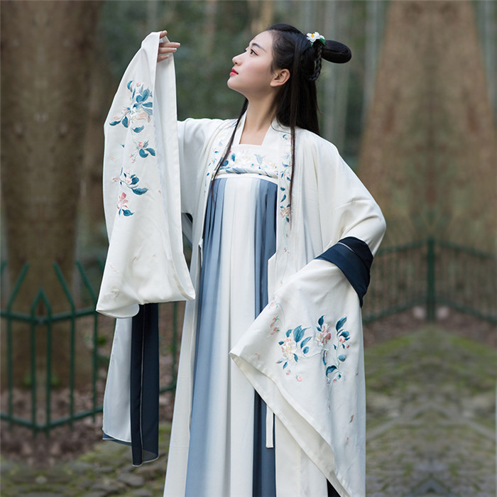 家佳樂(lè)文學(xué)傳統(tǒng)漢服女裝大袖衫繡花上衣