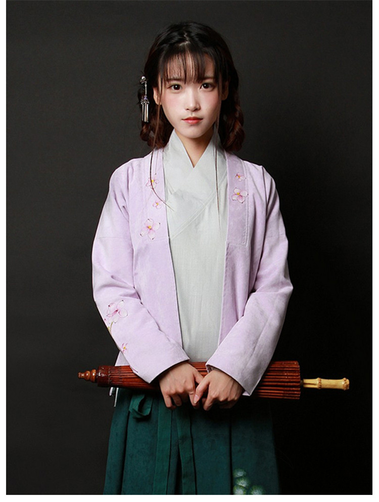 家佳樂(lè)文學(xué)女裝手繪日常漢服中式對(duì)襟上衣