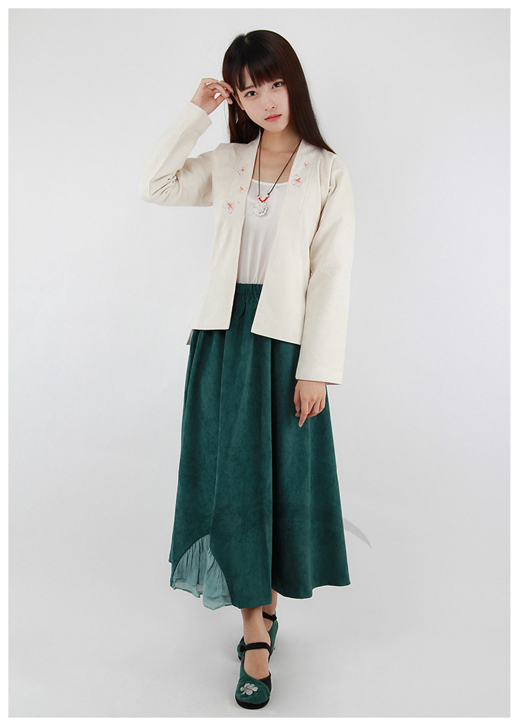 家佳樂(lè)文學(xué)女裝手繪日常漢服中式對(duì)襟上衣