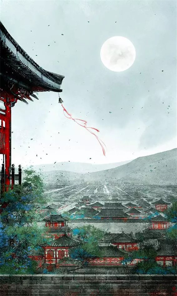 古風風景插畫伊吹五月