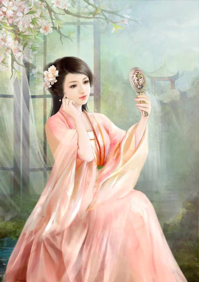 古風(fēng)美女好看的插畫(huà)立繪圖片