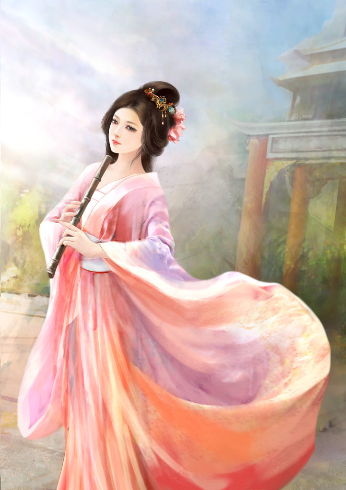 古風(fēng)美女好看的插畫(huà)立繪圖片