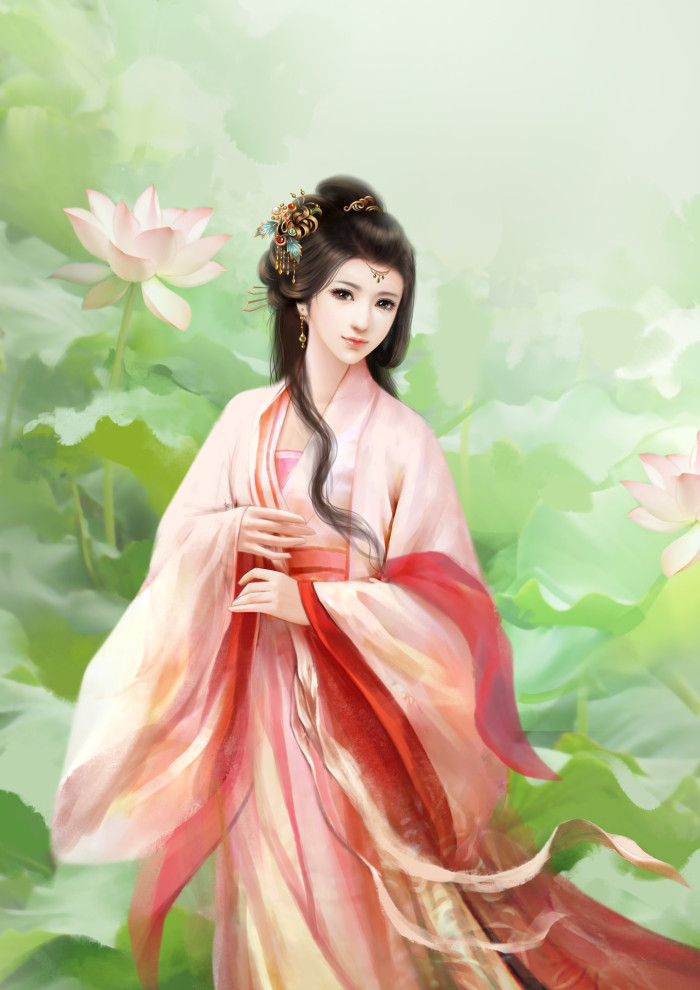 古風(fēng)美女好看的插畫(huà)立繪圖片