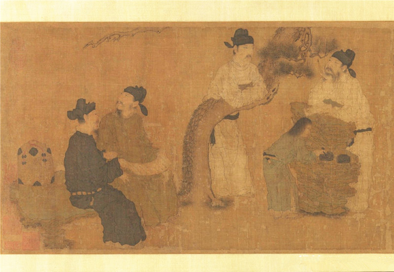  南宋《琉璃堂人物圖》國(guó)畫(huà)欣賞