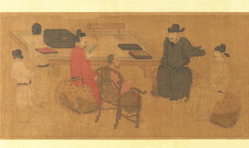  南宋《琉璃堂人物圖》國(guó)畫(huà)欣賞