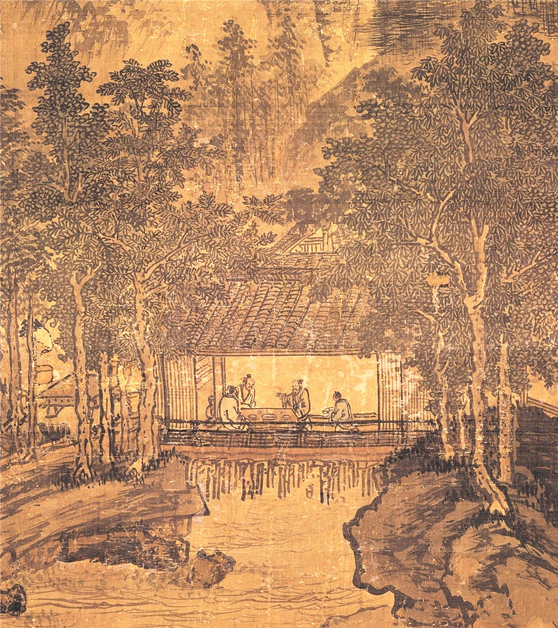 明朝戴進(jìn)國(guó)畫《畫山水》欣賞