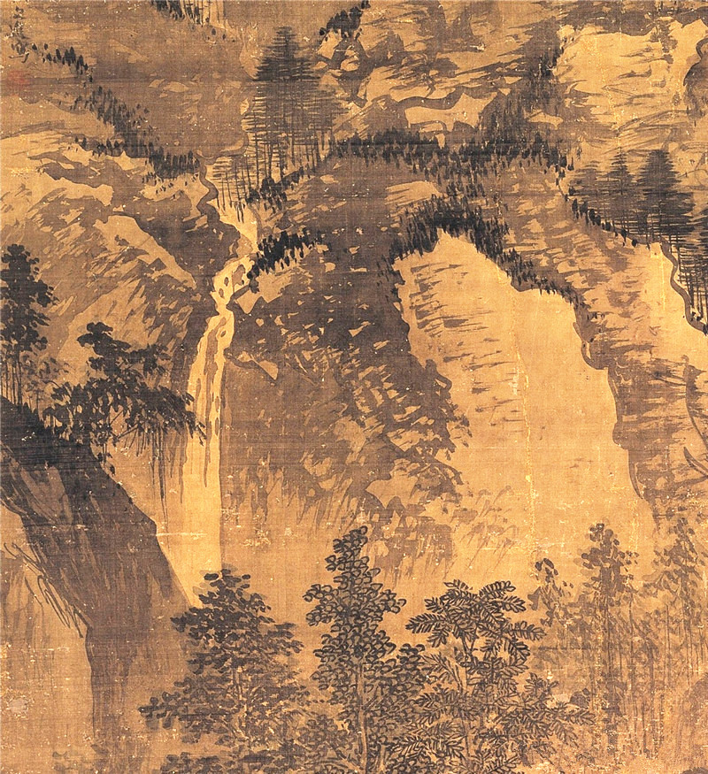 明朝戴進(jìn)國(guó)畫《畫山水》欣賞