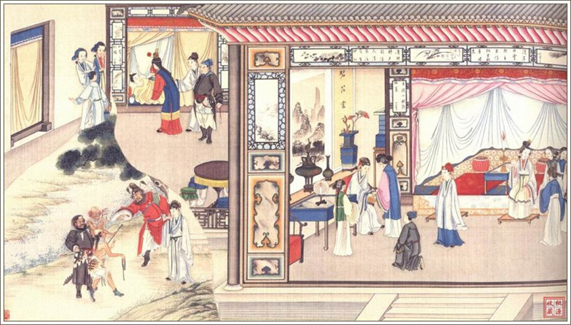 清代畫家孫溫繪畫的全本紅樓夢(mèng)圖（二）