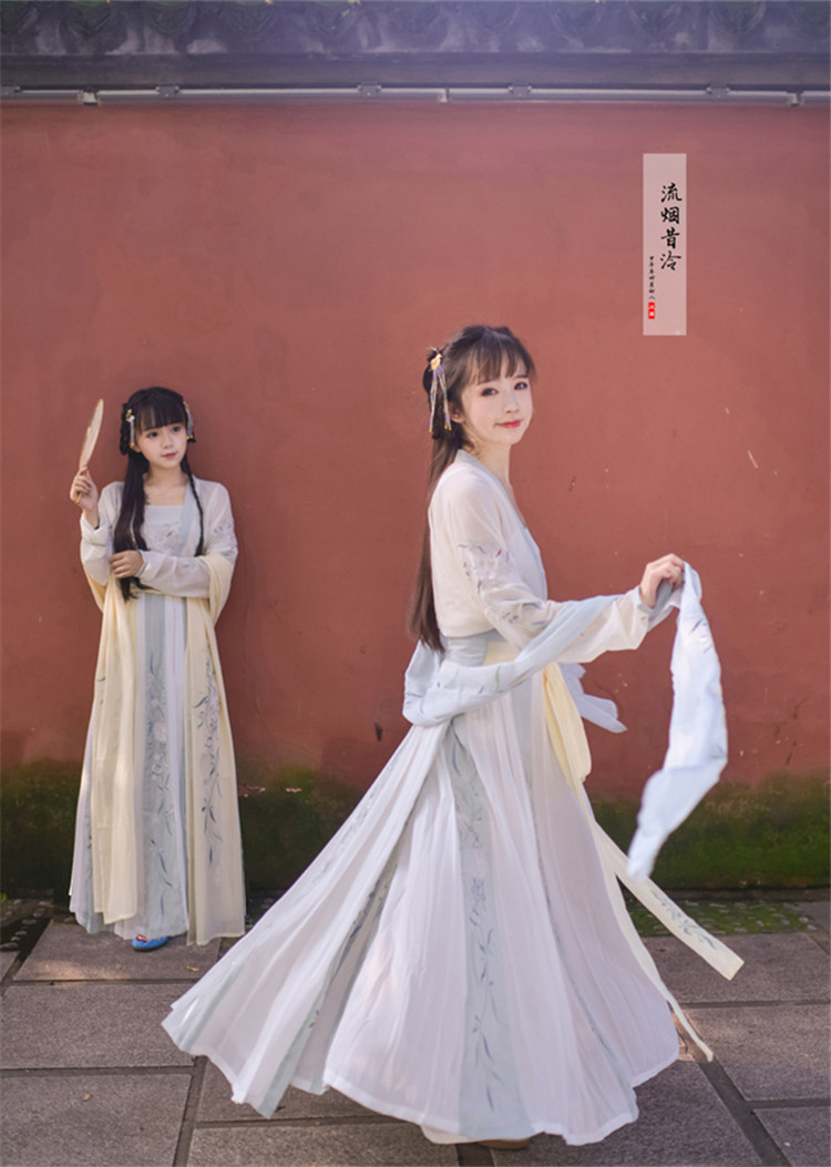 閨蜜日常漢服對襟襦裙—弱柳風