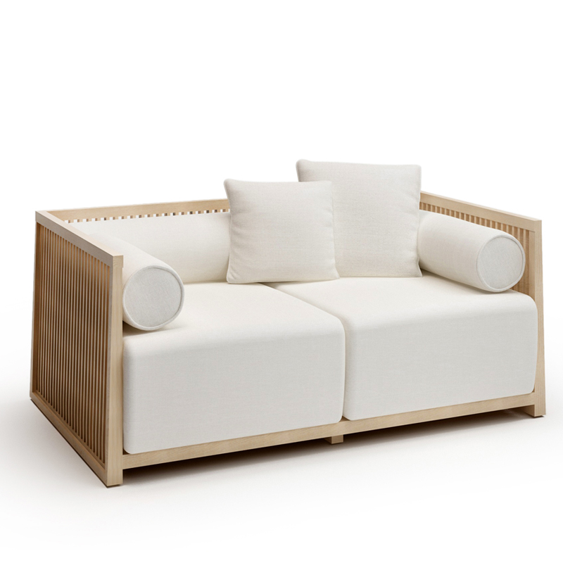 中式實木沙發(fā)組合，簡約現(xiàn)代客廳布藝沙發(fā)