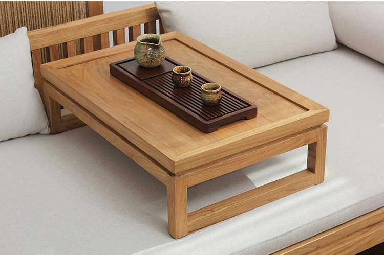 新中式老榆木羅漢床，免漆禪意床榻茶幾