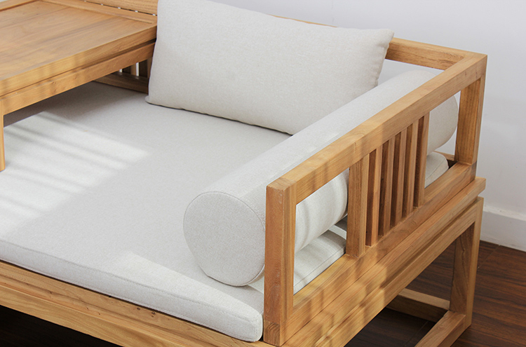 新中式老榆木羅漢床，免漆禪意床榻茶幾