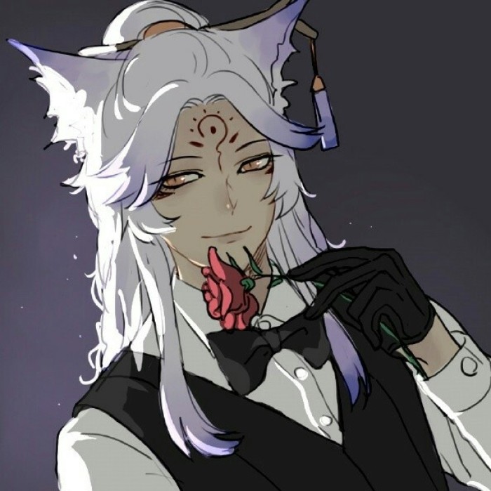 陰陽師大天狗和妖狐古風(fēng)頭像，男生頭像帥氣