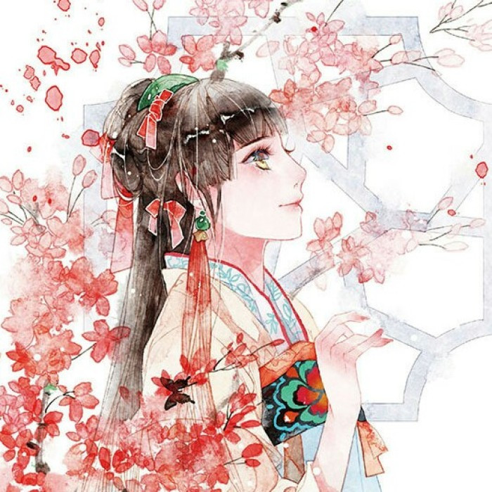 柔美淡雅女子古風頭像，古典女子qq頭像