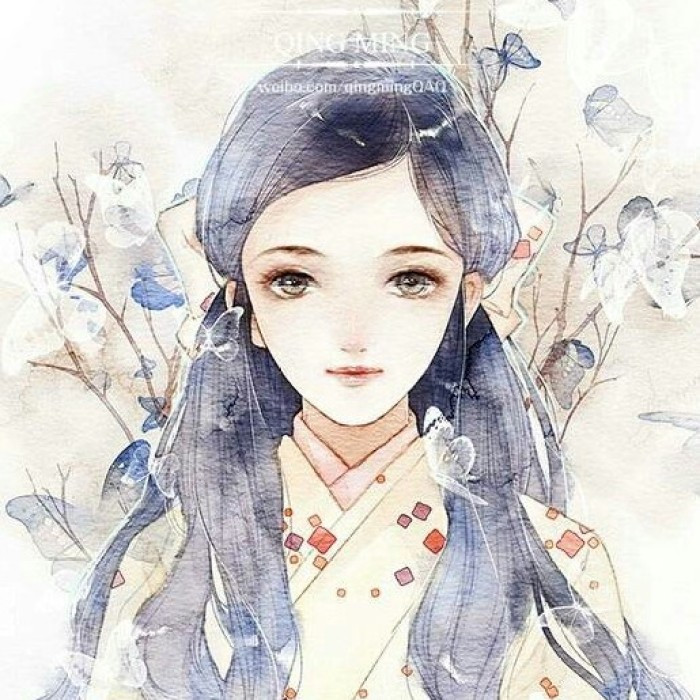 柔美淡雅女子古風頭像，古典女子qq頭像