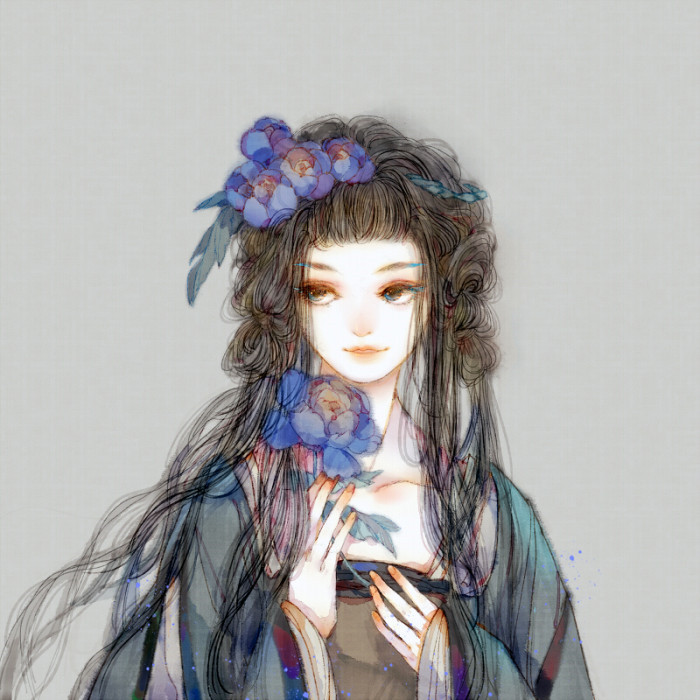 柔美淡雅女子古風頭像，古典女子qq頭像