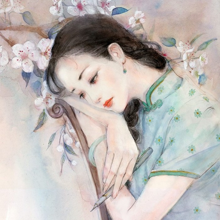 柔美淡雅女子古風頭像，古典女子qq頭像