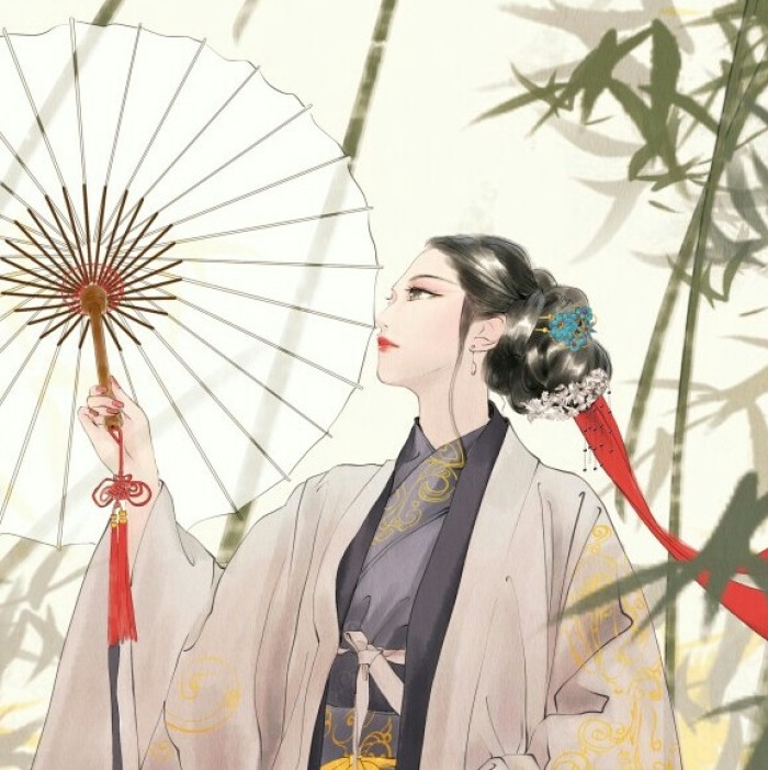 古典唯美女子頭像，水彩風(fēng)女生頭像