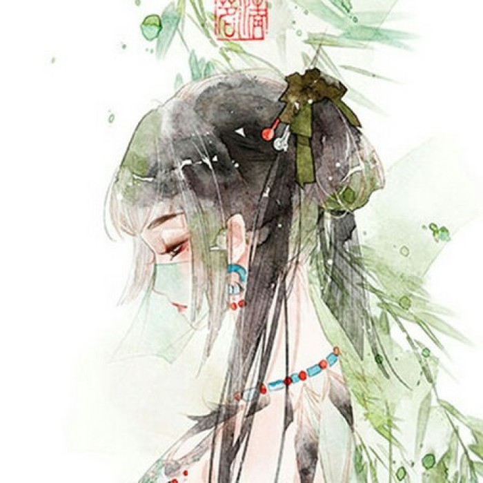 水墨風(fēng)古典女子頭像，古風(fēng)唯美頭像。