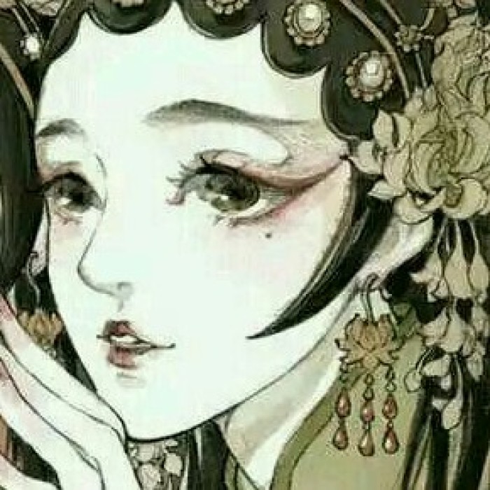 動漫古風女子閨蜜頭像，好姐妹qq頭像