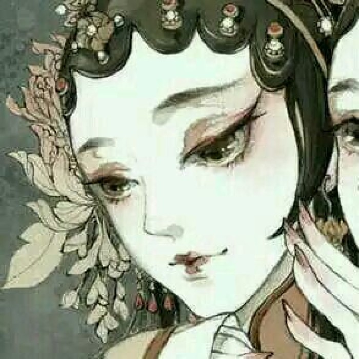 動漫古風女子閨蜜頭像，好姐妹qq頭像