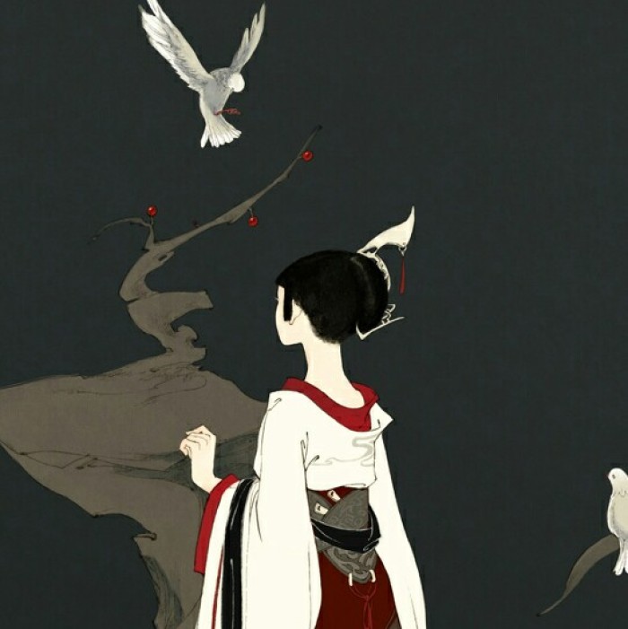 清雅風格古典女生頭像，動漫水彩古風頭像