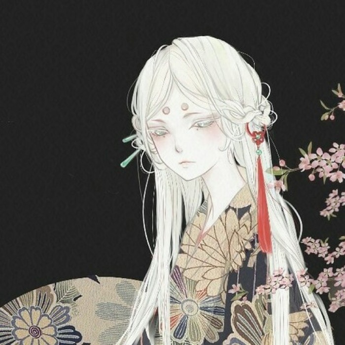 清雅風格古典女生頭像，動漫水彩古風頭像