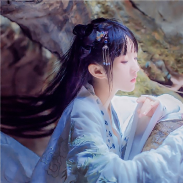 嬌俏女子古風(fēng)唯美頭像，淡掃峨眉真人女生頭像