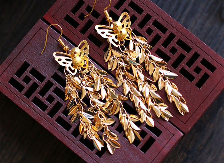 金色四件套古裝頭飾，古典韻味發(fā)飾