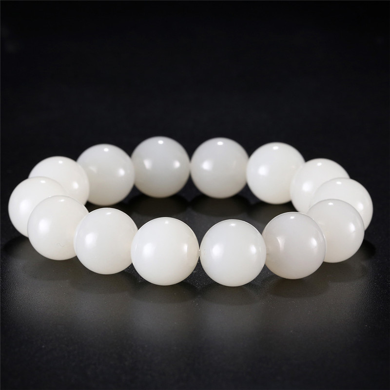 天然和田玉玉石手串，新疆白玉男女手飾
