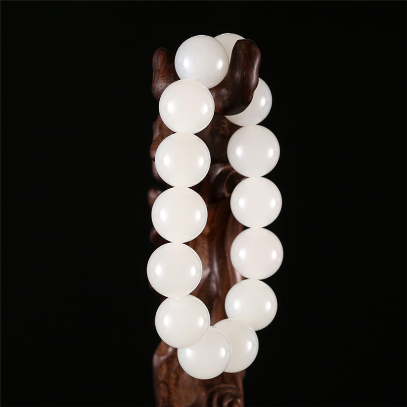 天然和田玉玉石手串，新疆白玉男女手飾