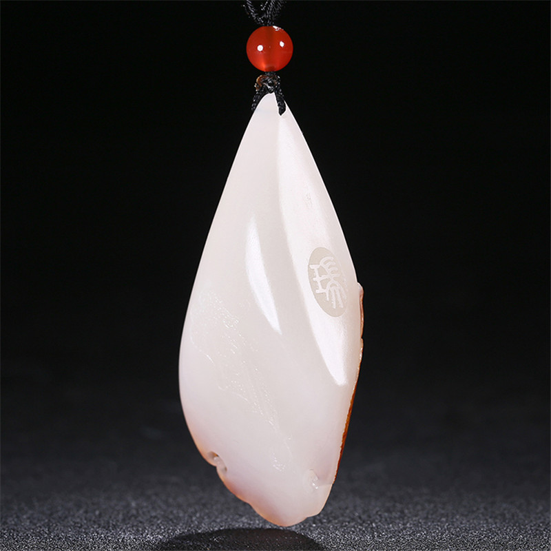 財(cái)福雙至和田玉貔貅掛墜，白玉籽料吊墜