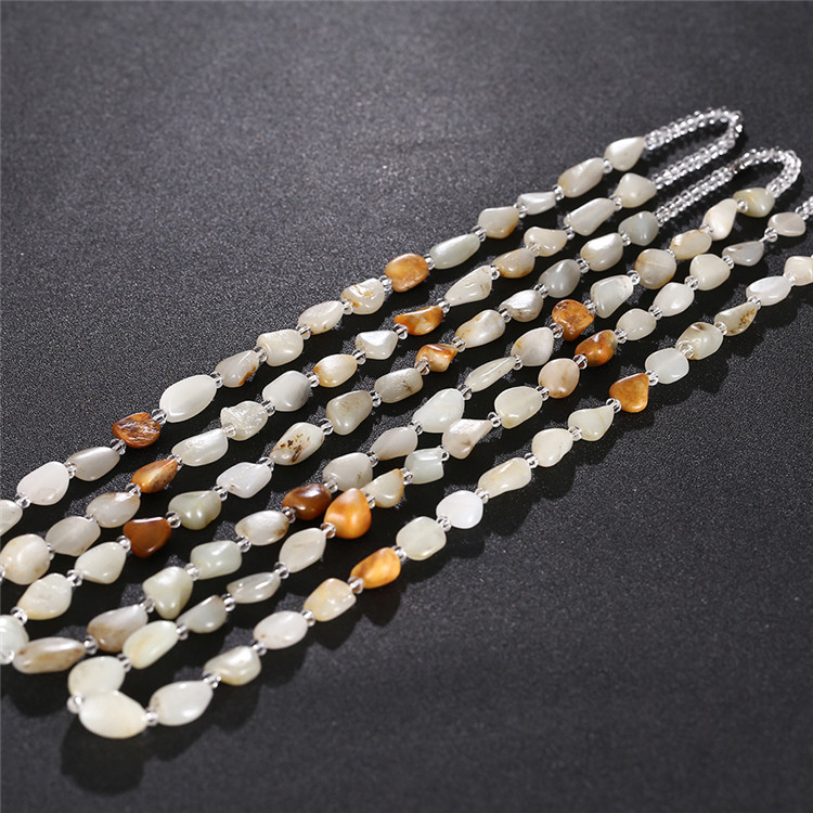 和田玉原石獨籽項鏈，玉石毛衣鏈手串