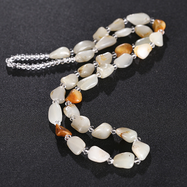 和田玉原石獨籽項鏈，玉石毛衣鏈手串