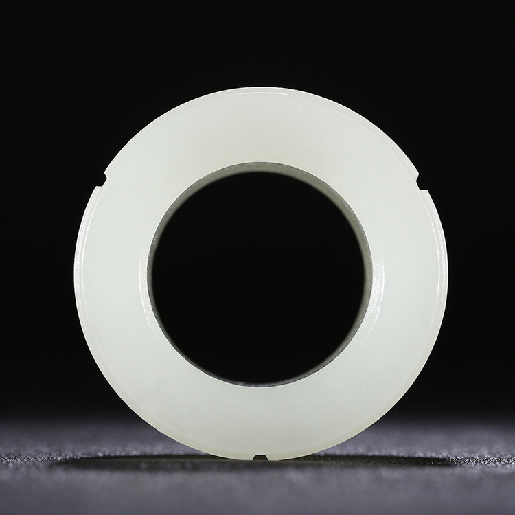 男士如意和田玉扳指，天然白玉手玩件獸面紋蘇