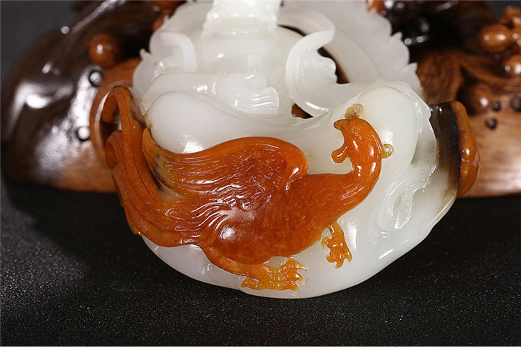 鳳拜觀音手玩件白玉把件，和田玉白玉籽料觀音