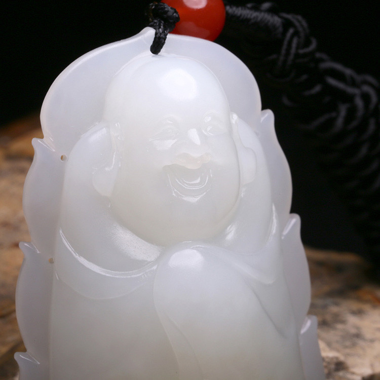 夫妻和田玉掛墜，玉佛觀音彌勒佛項(xiàng)鏈