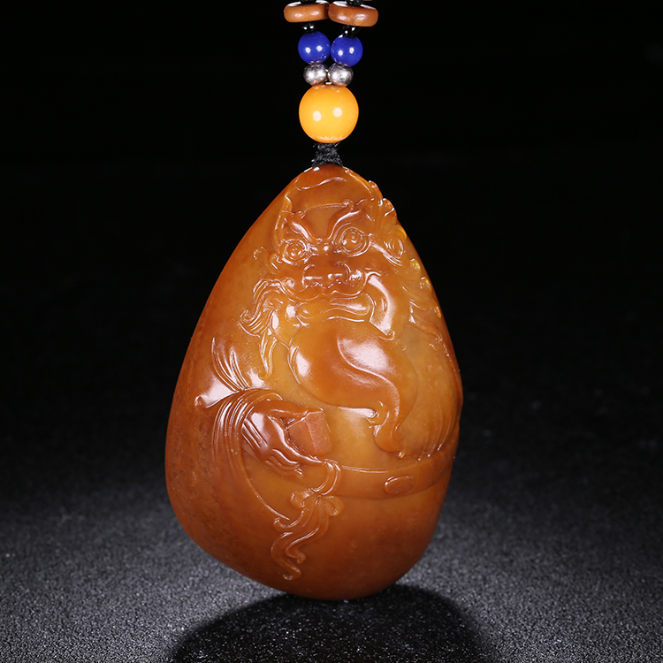 和田玉金包玉鐘馗掛墜，天驅(qū)邪鎮(zhèn)鬼平安康健