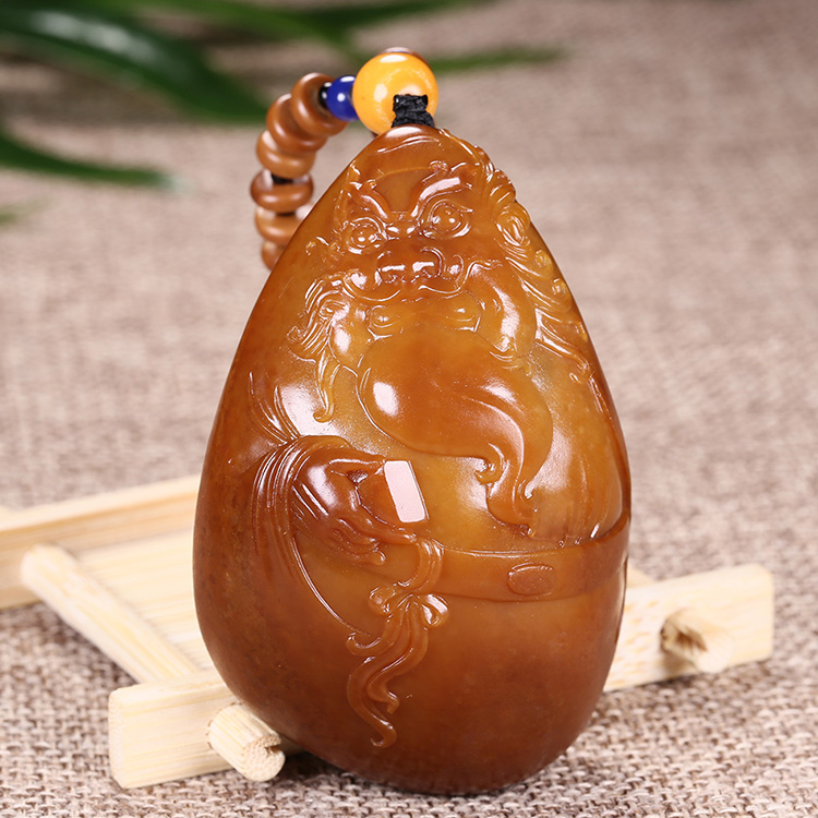 和田玉金包玉鐘馗掛墜，天驅(qū)邪鎮(zhèn)鬼平安康健