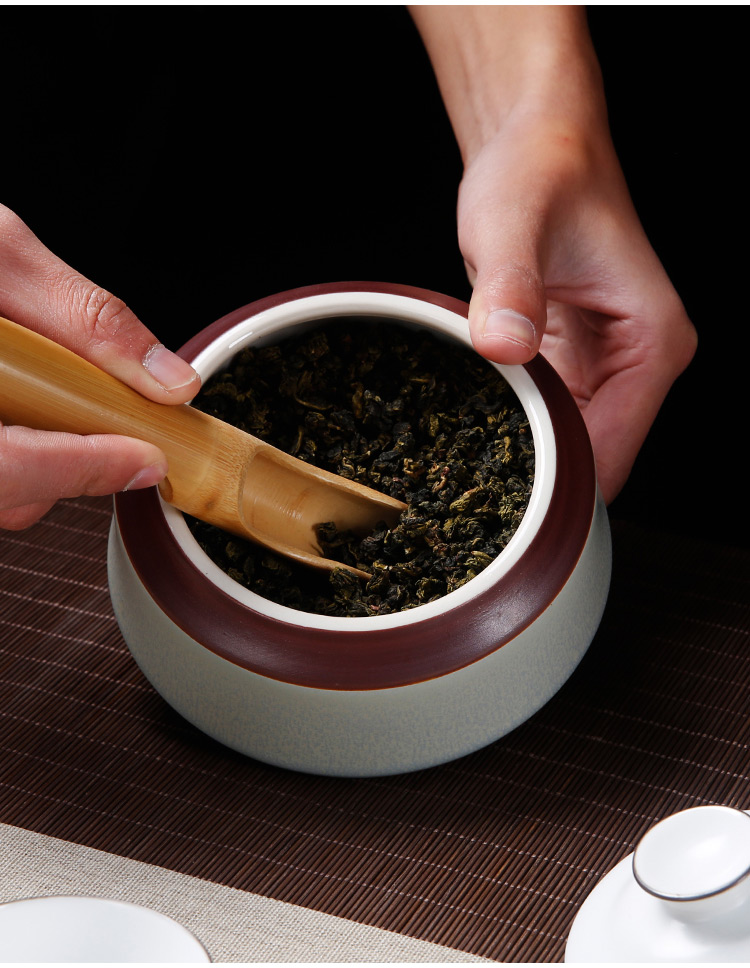 中式古典陶瓷禮盒茶葉罐，普洱醒茶葉包裝密封