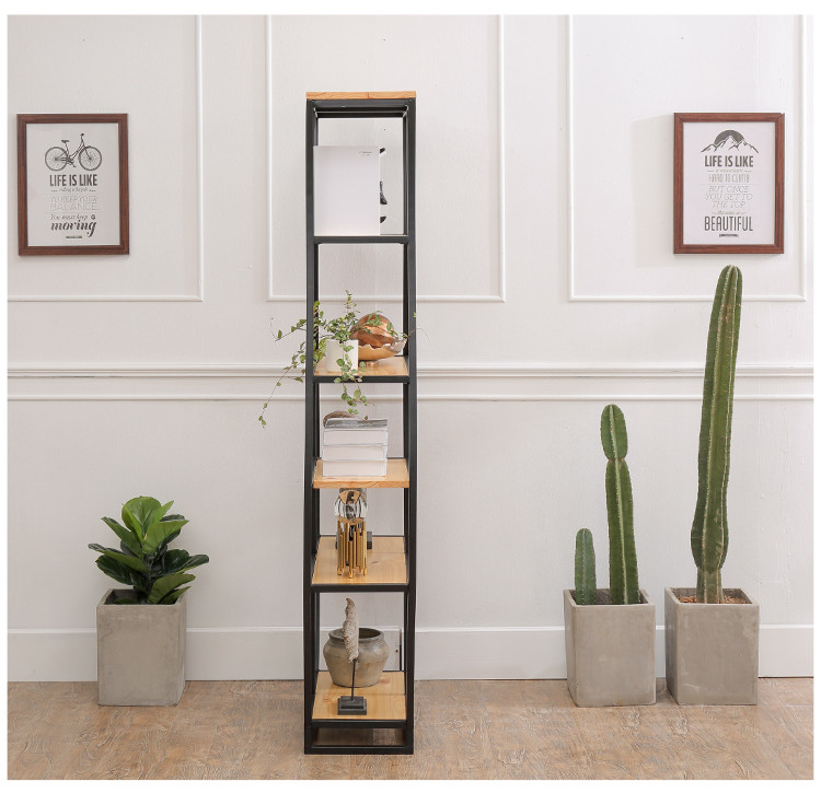 書架鐵藝展示架復古博古架，創(chuàng)意置物架隔斷多