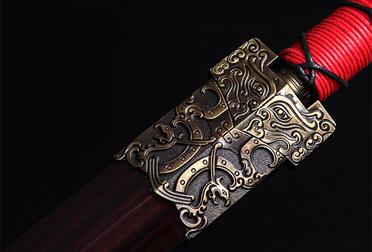 八面漢劍一體寬柄錳鋼刀劍 ，傳統(tǒng)霸氣古韻兵器