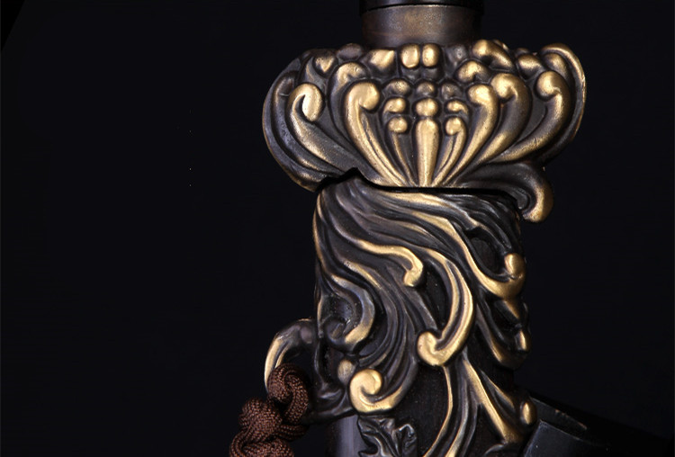 正宗寶劍銅裝乾隆佩劍，花紋鋼君子寶劍