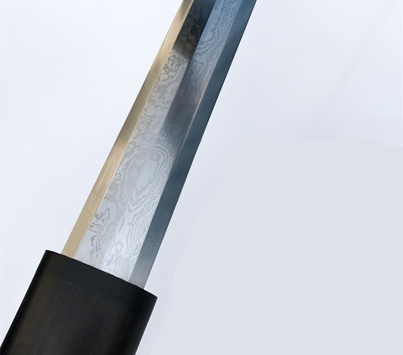 紫檀八面唐劍冷兵器，刀劍手工花紋鋼一體長劍