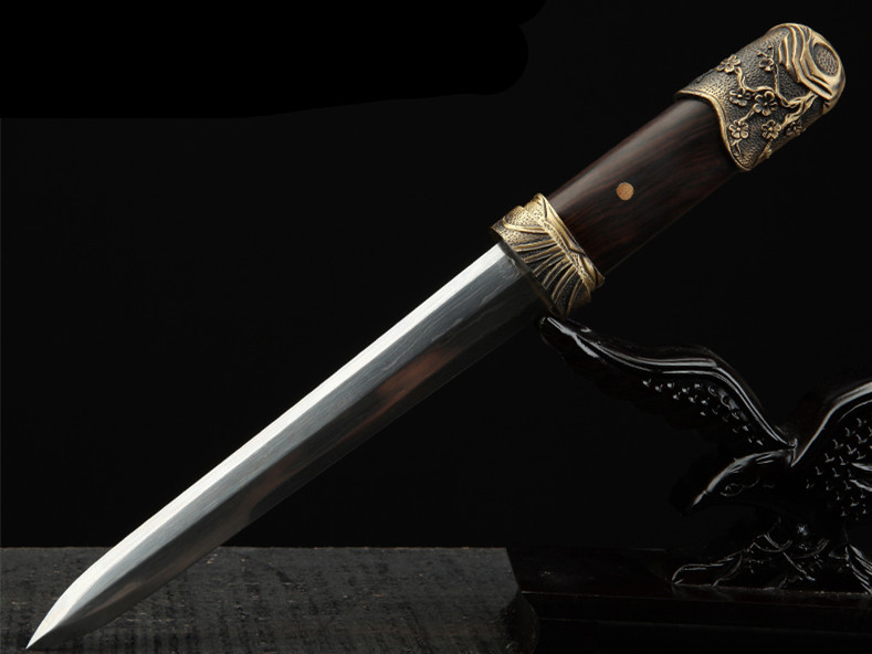 梅蘭竹菊八面四君子劍，中國(guó)傳統(tǒng)象征紋飾寶劍